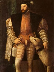 Imperador Carlos V com seu cão.