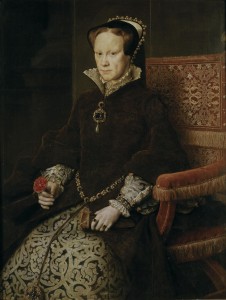 Maria I, Tudor, rainha da Inglaterra. Quadro de Anthonis Moro