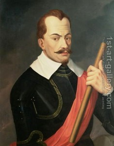 Duque Albrecht vo Wallenstein. Retrato de Anthonis van Dyck.